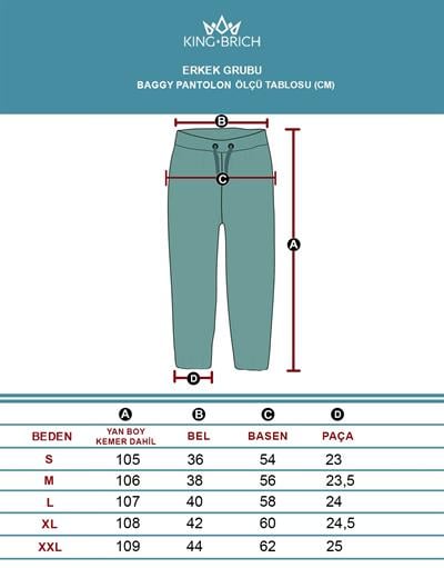Baggy Kalıp Önü Çıma Detaylı Erkek Gabardin Pantolon