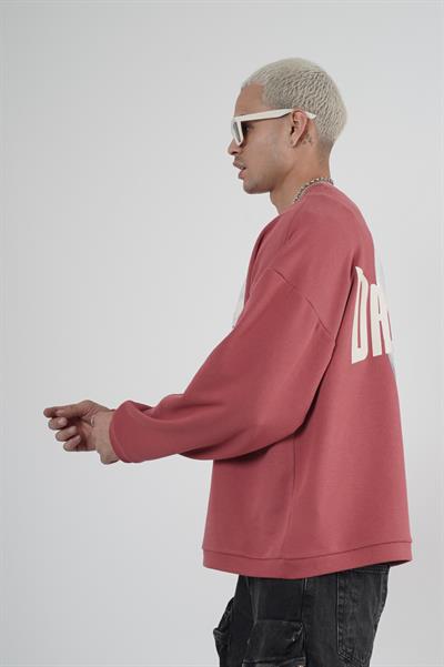 Bisiklet Yaka Darkness Baskılı Oversize Unisex Sweatshirt