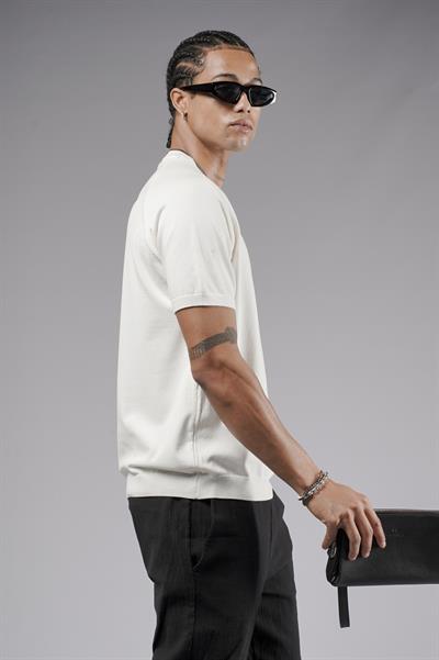 Bisiklet Yaka Reglan Kol Triko Erkek Tişört
