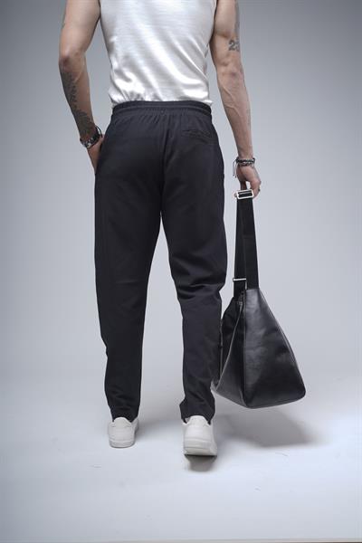 Boyfriend Kalıp Beli Lastikli Cepli Erkek Gabardin Pantolon