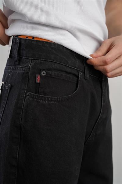 Erkek Baggy Kalıp Kargo Cepli Kot Pantolon