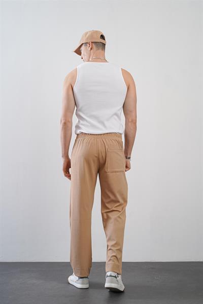 Erkek Pileli Bol Paça Rahat Kesim Pantolon