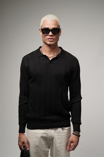 Fitilli Polo Yaka Kazak