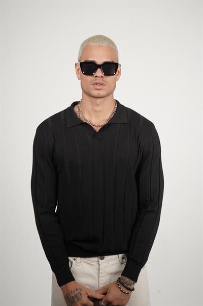 Fitilli Polo Yaka Kazak