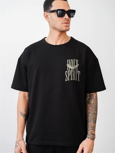 Holy Spırıt Baskılı Unisex Oversize Kalıp Tişört