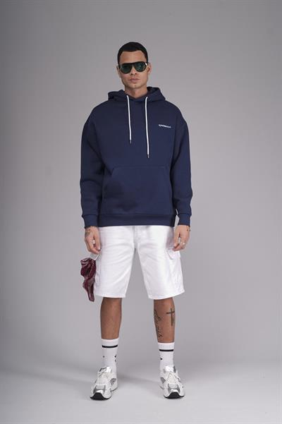 Kapuşonlu Baskılı Oversize Kalıp Unisex Hoodie Sweatshirt