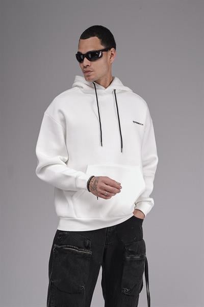Kapuşonlu Baskılı Oversize Kalıp Unisex Hoodie Sweatshirt