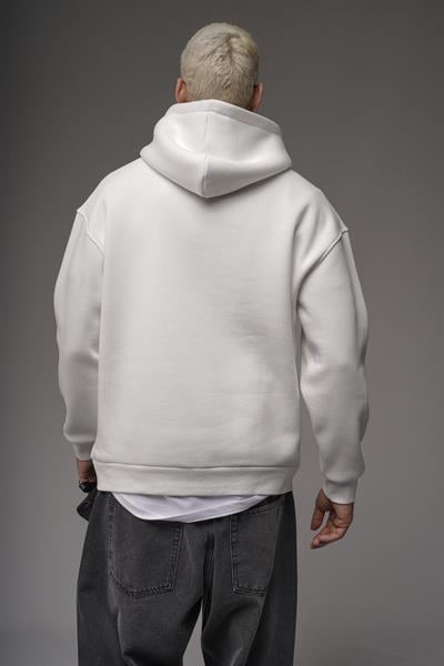 Kapüşonlu Önü Biye Kordoneli Hoodie Sweatshirt