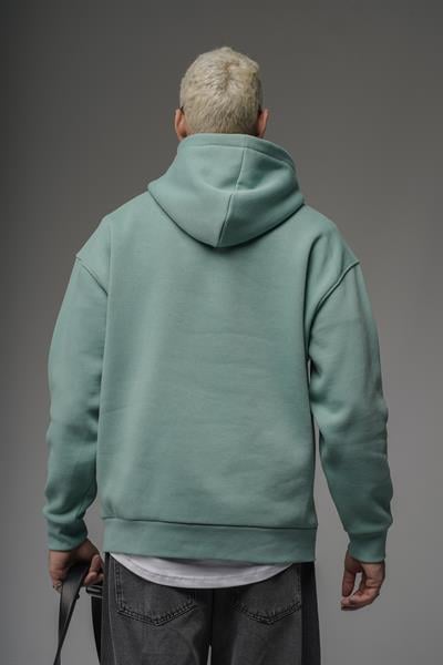 Kapüşonlu Önü Biye Kordoneli Hoodie Sweatshirt