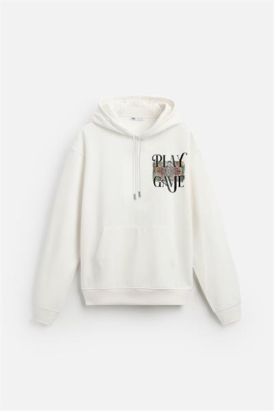 Kapuşonlu Play The Game Baskılı Unisex Hoodie