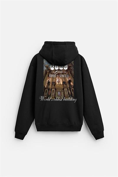 Kapuşonlu Rapido Y Sencıllo Baskılı Oversize Hoodie 