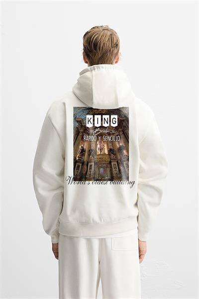 Kapuşonlu Rapido Y Sencıllo Baskılı Oversize Hoodie 