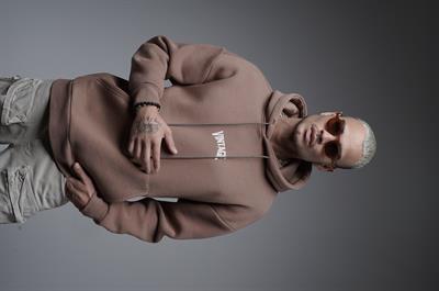 Kapuşonlu Vintage Baskılı Unisex Oversize Kalıp Hoodie