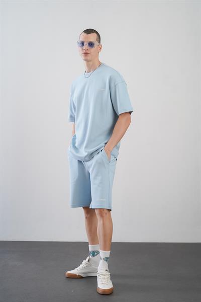 King Brich Baskılı Oversize Kalıp Unisex Şort Takım