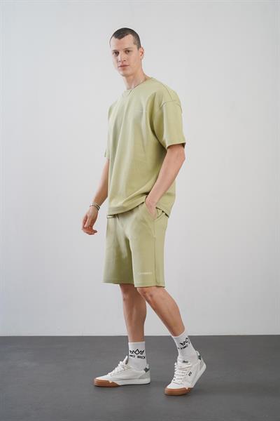 King Brich Baskılı Oversize Kalıp Unisex Şort Takım