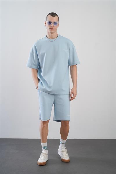 King Brich Baskılı Oversize Kalıp Unisex Şort Takım