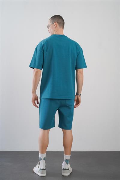 King Brich Baskılı Oversize Kalıp Unisex Şort Takım