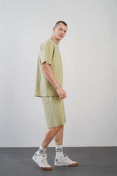 King Brich Baskılı Oversize Kalıp Unisex Şort Takım