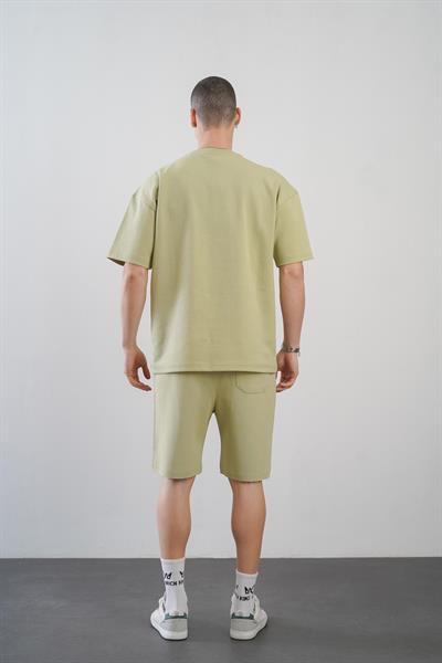 King Brich Baskılı Oversize Kalıp Unisex Şort Takım