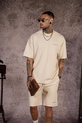King Brich Baskılı Oversize Kalıp Unisex Şort Takım