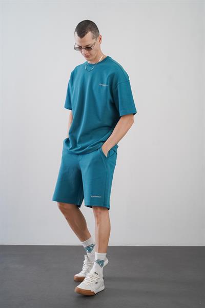 King Brich Baskılı Oversize Kalıp Unisex Şort Takım