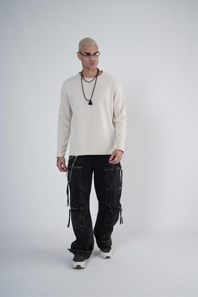 King Brich Pis Yaka Oversize Kalıp Erkek Sweatshirt