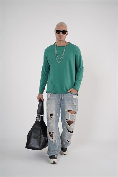 King Brich Pis Yaka Oversize Kalıp Erkek Sweatshirt