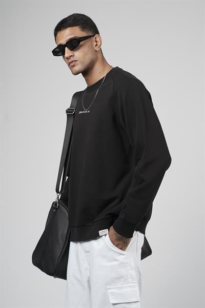 Kingbrich Baskılı Reglan Kol Oversize Kesim Sweatshirt