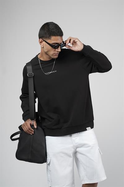 Kingbrich Baskılı Reglan Kol Oversize Kesim Sweatshirt