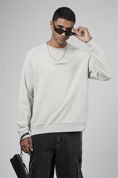 Kingbrich Baskılı Reglan Kol Oversize Kesim Sweatshirt