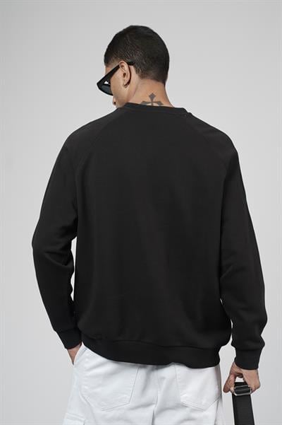 Kingbrich Baskılı Reglan Kol Oversize Kesim Sweatshirt