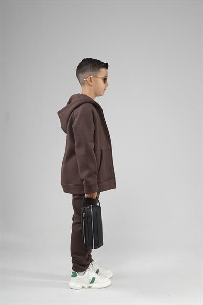 Kingbrich Kids Kapüşonlu Önü Fermuarlı Alt Üst Takım
