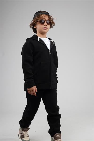 Kingbrich Kids Kapüşonlu Önü Fermuarlı Alt Üst Takım