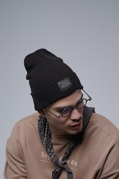 Logo Detaylı Örgülü Unisex Bere