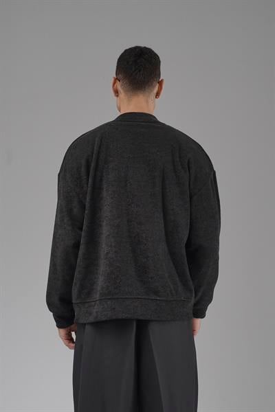 Logo Detaylı Oversize Kalıp Erkek Hırka