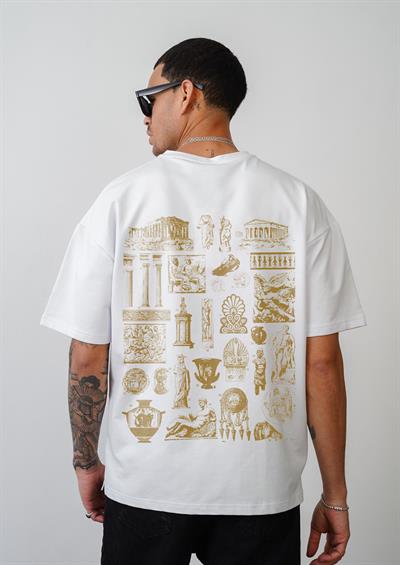 Mythology Baskılı Unisex Oversize Kalıp Tişört