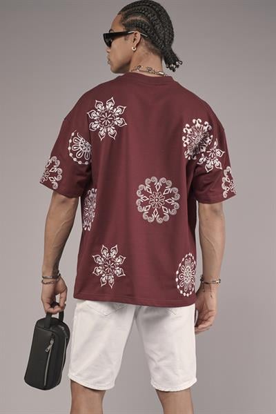 Nakış Detaylı Oversize Kalıp Unisex Tişört