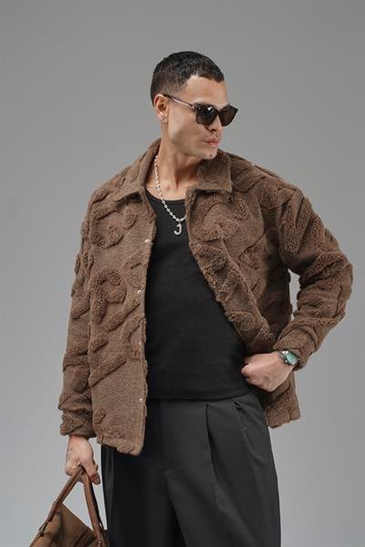 Önü Çıtçıt Kapamalı Kingbrich Yazılı Gömlek Yaka Peluş