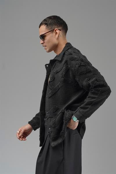 Önü Çıtçıt Kapamalı Kingbrich Yazılı Gömlek Yaka Peluş