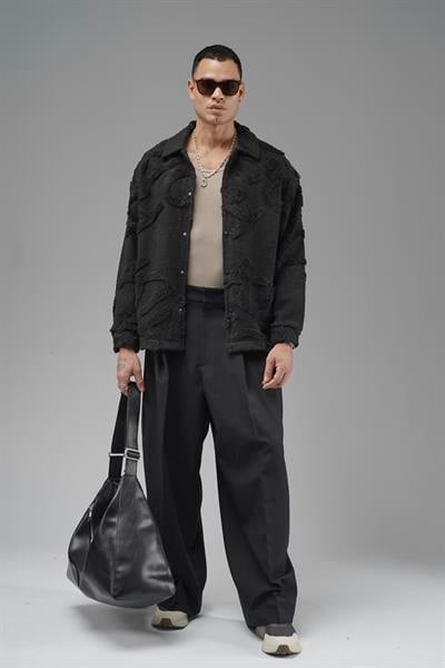 Önü Çıtçıt Kapamalı Kingbrich Yazılı Gömlek Yaka Peluş