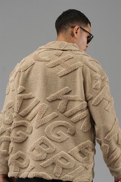 Önü Çıtçıt Kapamalı Kingbrich Yazılı Gömlek Yaka Peluş