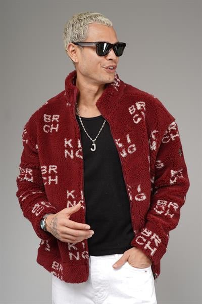 Önü Fermuarlı Kingbrich Yazılı Oversize Kalıp Peluş