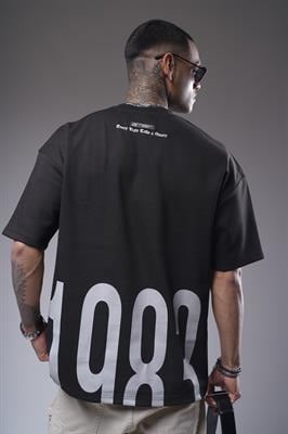 Oversize Kalıp 1983 Yazılı Baskılı Unisex Tişört