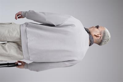 Oversize Kalıp Baskılı Yaka Kol Ribanalı Sweat