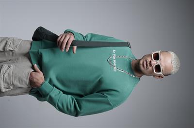 Oversize Kalıp Baskılı Yaka Kol Ribanalı Sweat