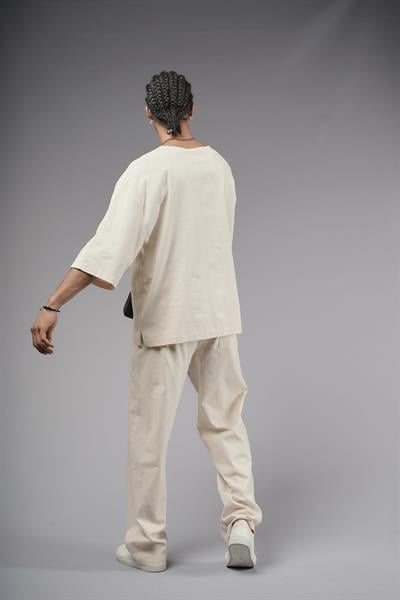 Oversize Kalıp Keten Alt Üst Takım