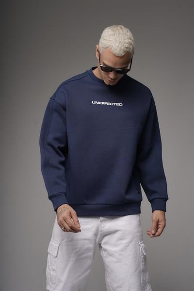 Oversize Kalıp UNEFFECTED Baskılı Sweatshirt