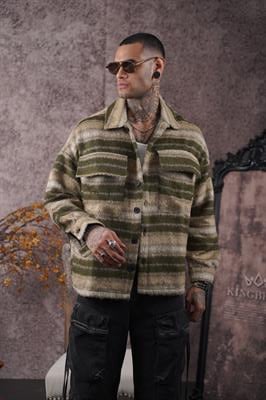 Oversize Kalıp Unisex Cepli Kaşe Oduncu Gömlek