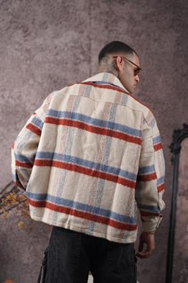 Oversize Kalıp Unisex Cepli Kaşe Oduncu Gömlek
