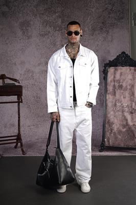 Oversize Kalıp Unisex Kot Ceket